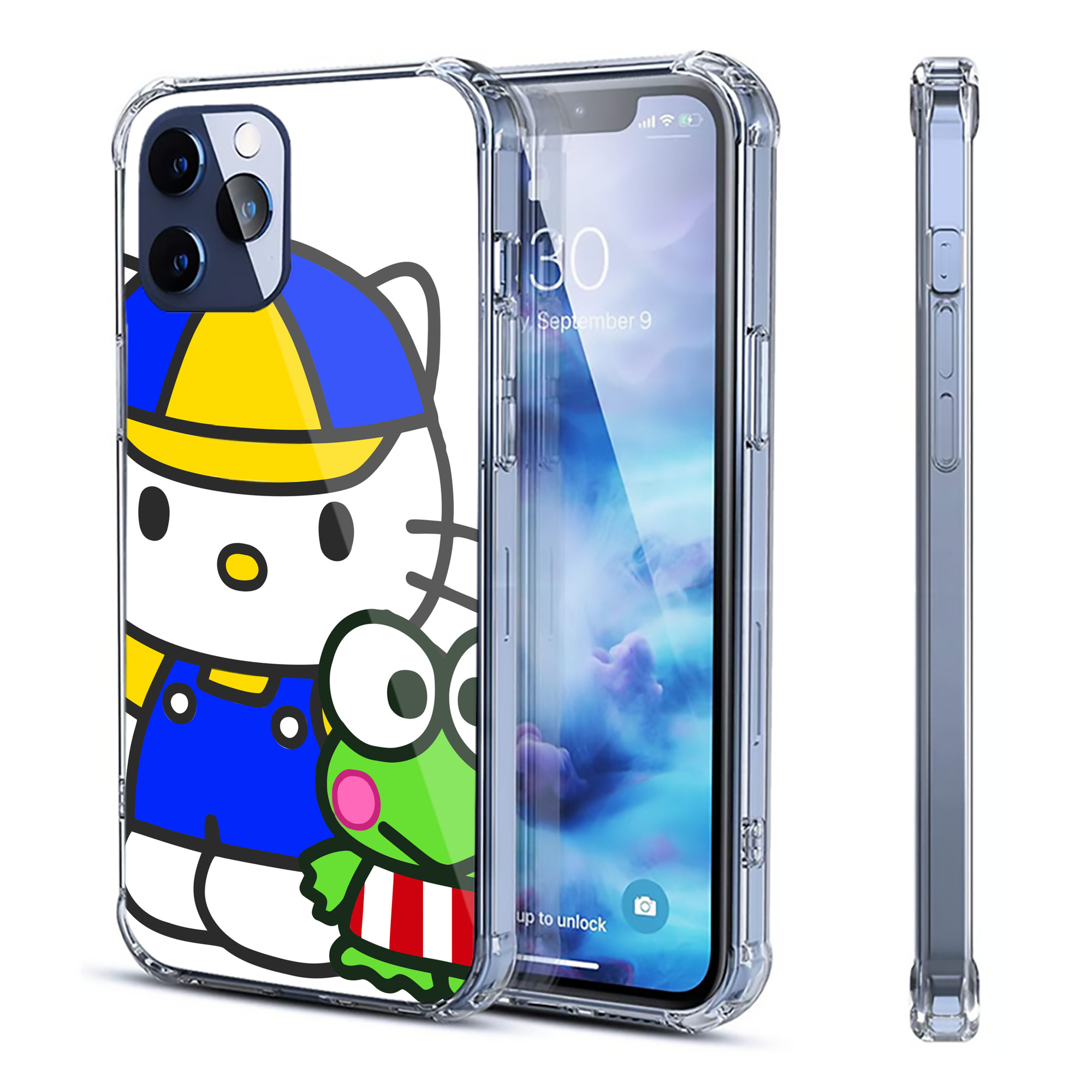 （画像用） Hello Kitty ハローキティ 【iPhone 12シリーズ対応】透明スマホケース（クリアソフトケース）